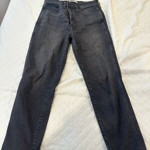 Madewell high rise straight Black Jeans